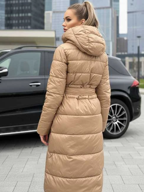 Moteriška žieminė šviesiai ruda striukė Elan