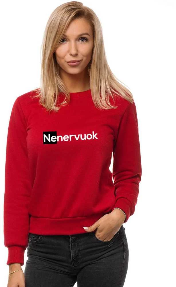 Moteriškas bordo spalvos džemperis Nenervuok