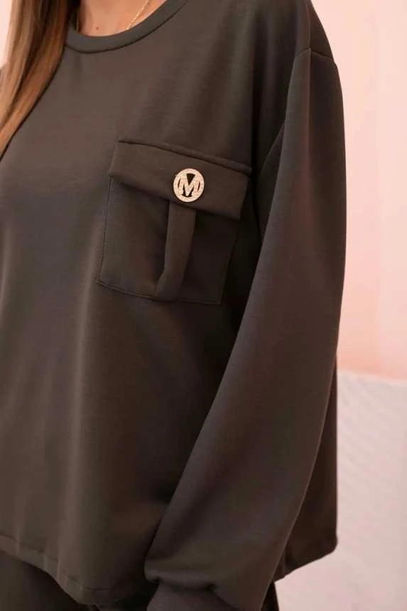 Moteriškas chaki spalvos komplektas Naomi