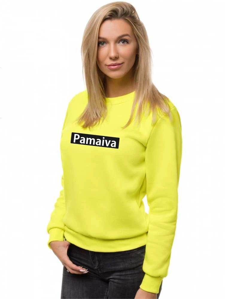 Moteriškas geltonos spalvos džemperis Pamaiva