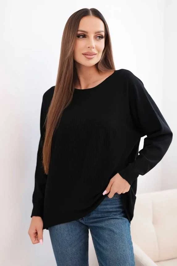 Moteriškas juodas megztinis Star