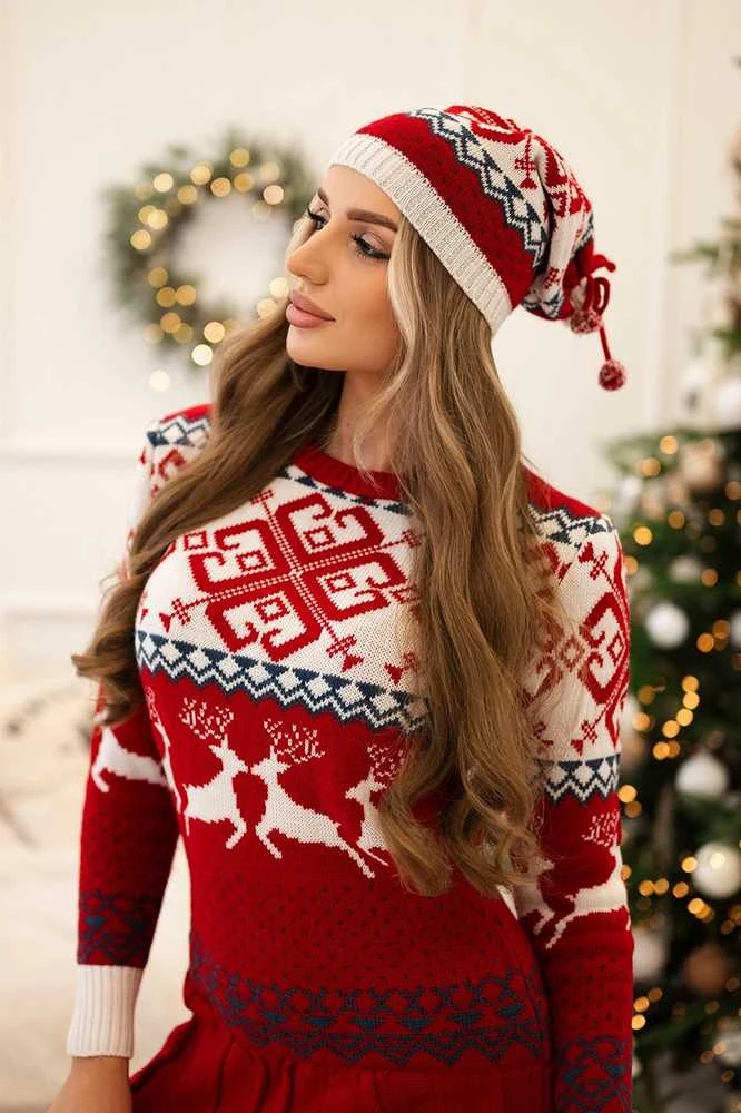 Moteriškas kalėdinis 3-ų dalių komplektas Christmas