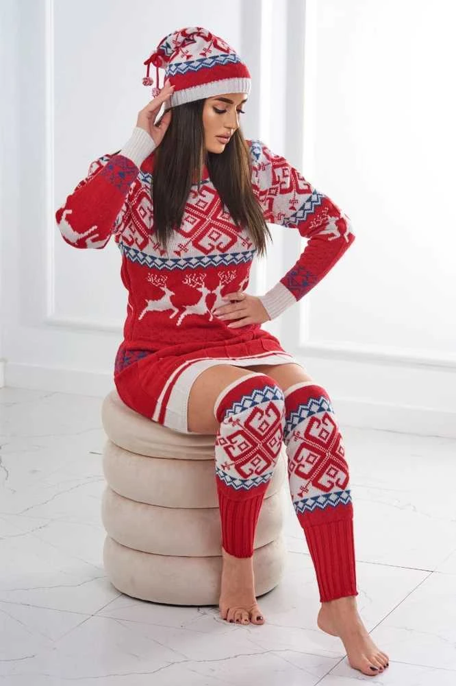 Moteriškas kalėdinis 3-ų dalių komplektas Christmas