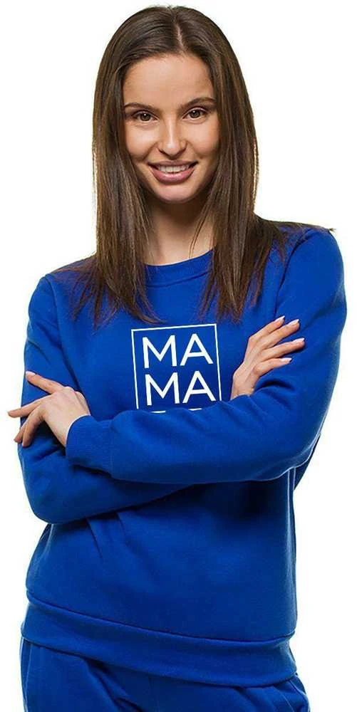 Moteriškas mėlynas džemperis MAMA