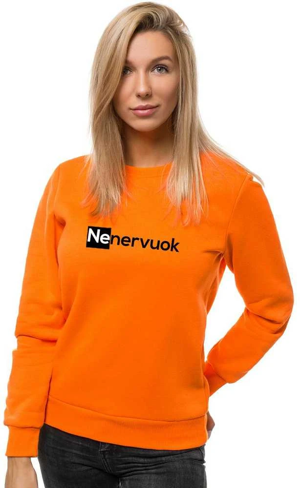 Moteriškas oranžinės spalvos džemperis Nenervuok