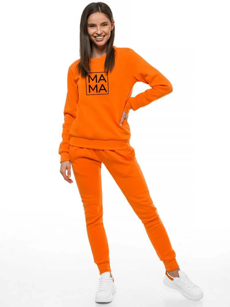 Moteriškas oranžinis džemperis MAMA