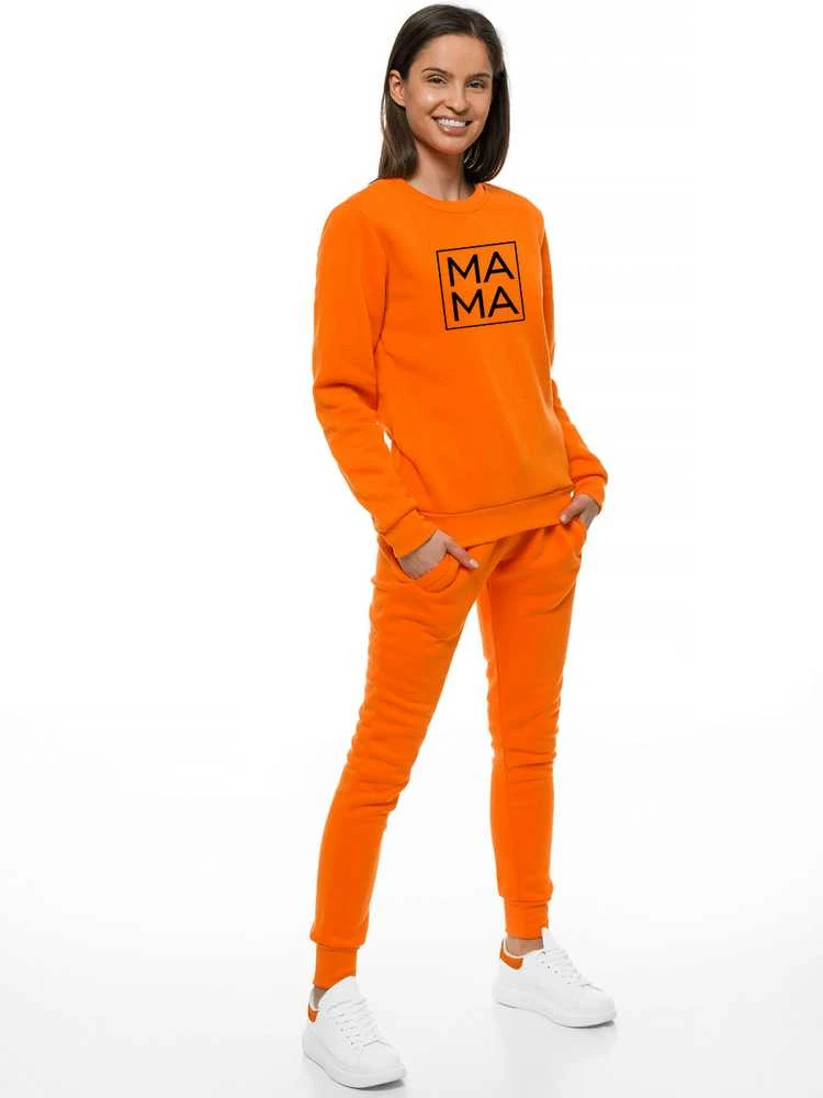 Moteriškas oranžinis džemperis MAMA