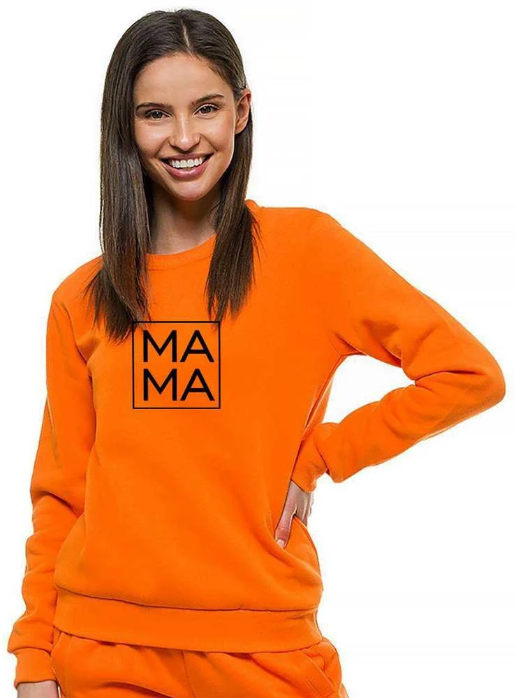 Moteriškas oranžinis džemperis MAMA