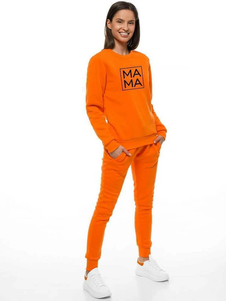 Moteriškas oranžinis džemperis MAMA