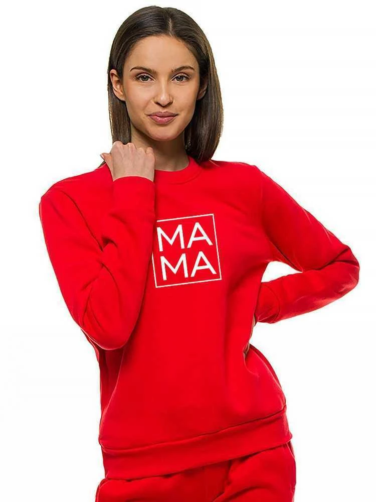 Moteriškas raudonas džemperis MAMA