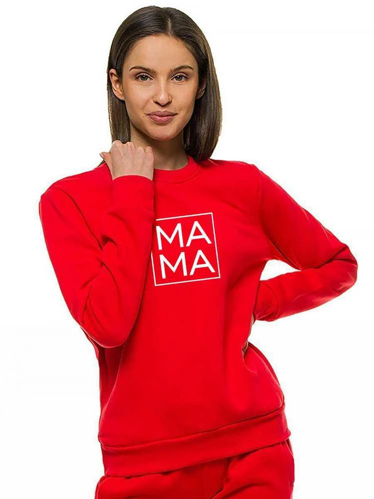 Moteriškas raudonas džemperis MAMA