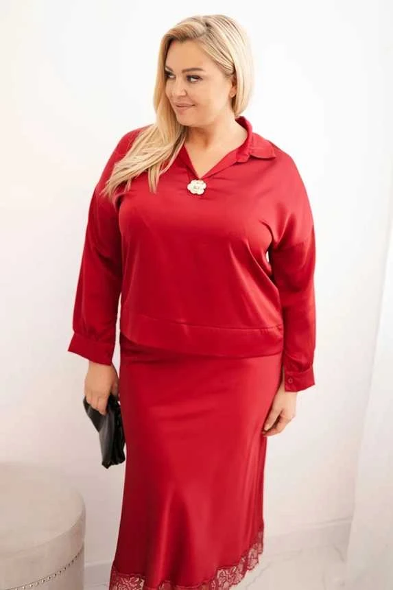 Suknelė Moteriškas raudonas rinkinys Roma