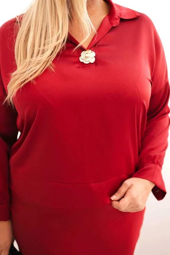 Suknelė Moteriškas raudonas rinkinys Roma