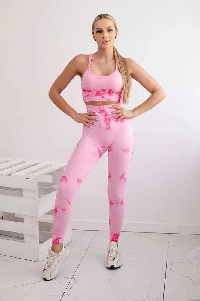 Moteriškas rožinis komplektas Push Up