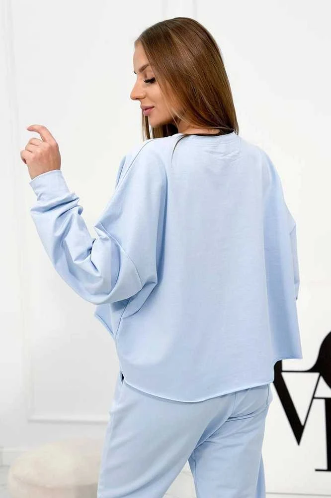 Moteriškas šviesiai mėlynas komplektas Evoli
