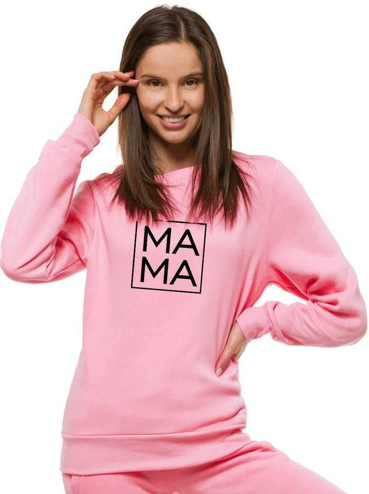Moteriškas šviesiai rožinis džemperis MAMA