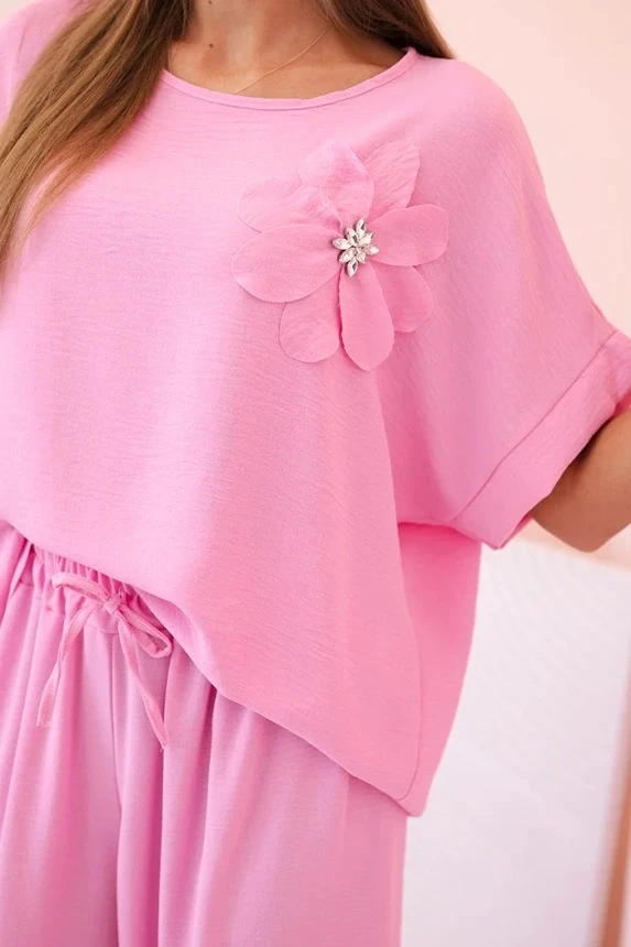 Moteriškas šviesiai rožinis komplektas Loren