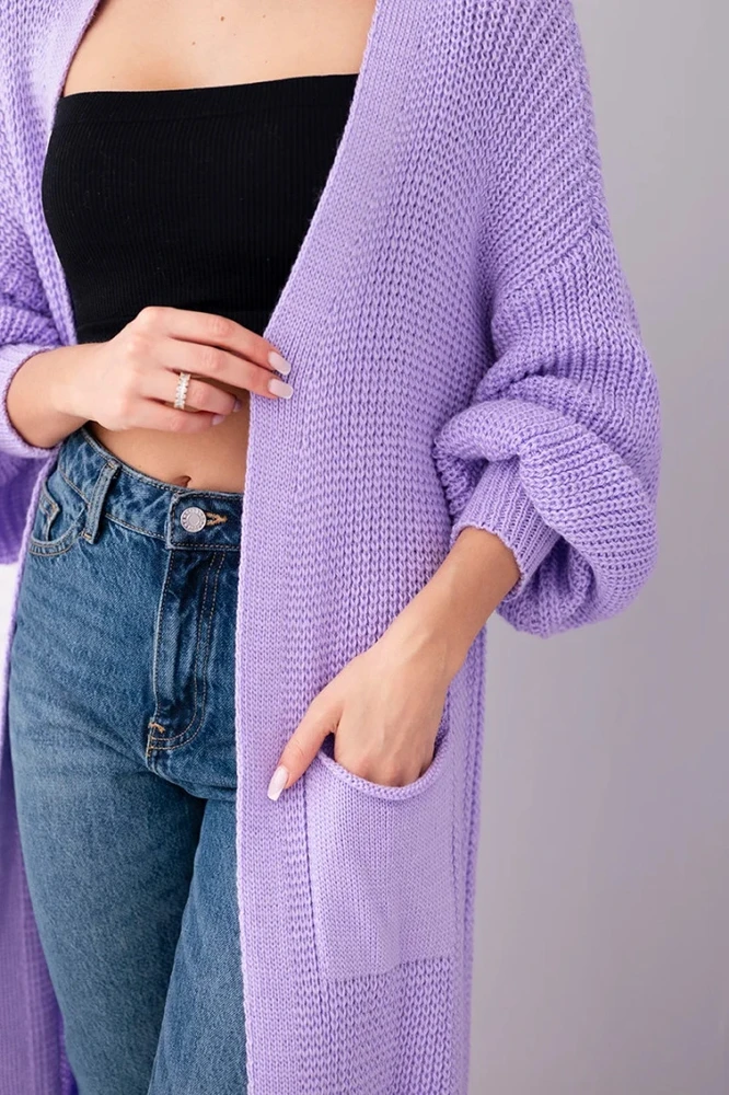 Moteriškas šviesiai violetinis kardingas Lemon