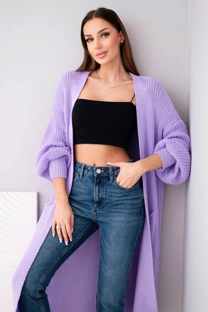 Moteriškas šviesiai violetinis kardingas Lemon