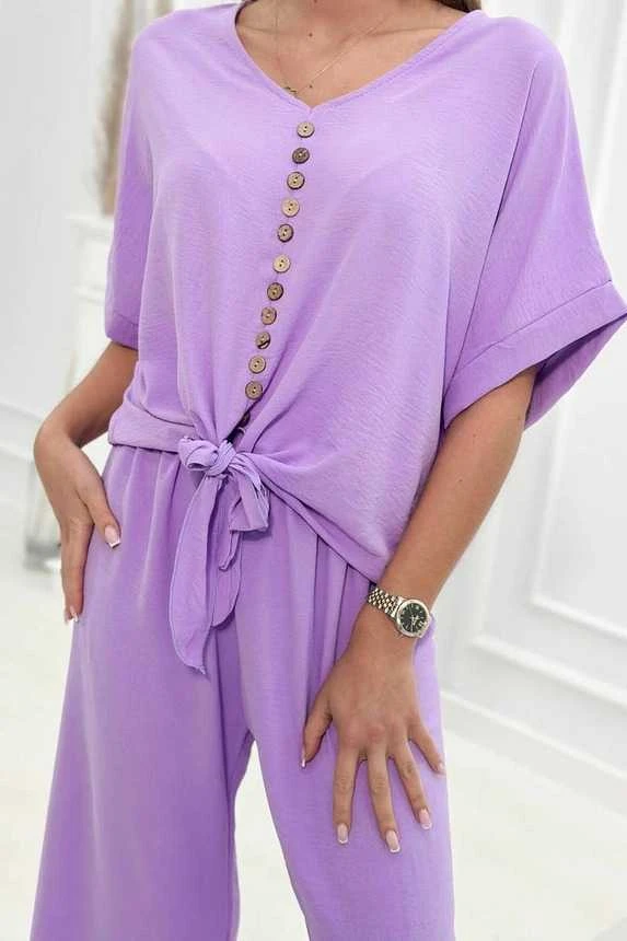 Moteriškas šviesiai violetinis komplektas Folk