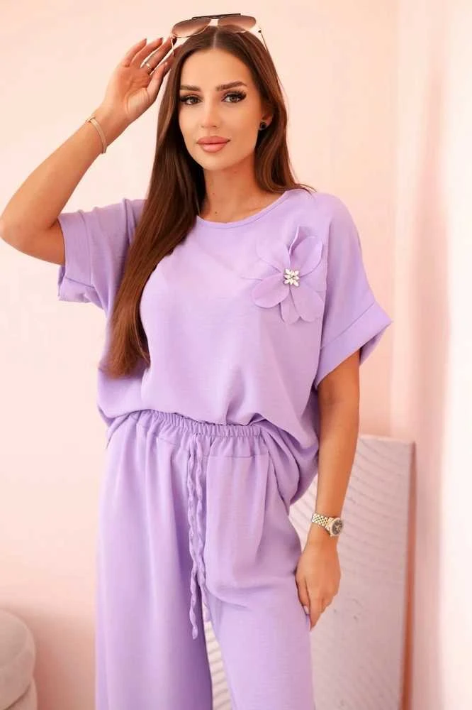 Moteriškas šviesiai violetinis komplektas Loren