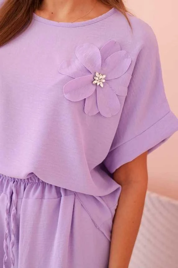 Moteriškas šviesiai violetinis komplektas Loren