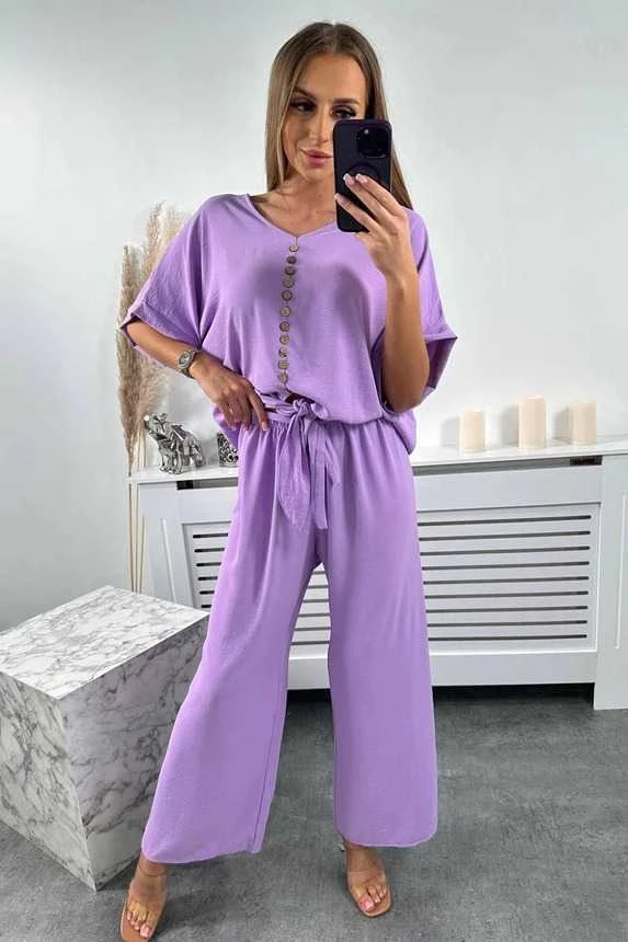 Moteriškas šviesiai violetinis komplektas Folk