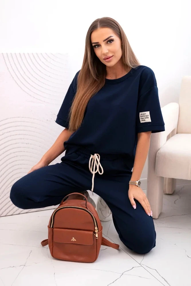 Moteriškas tamsiai mėlynas komplektas Life