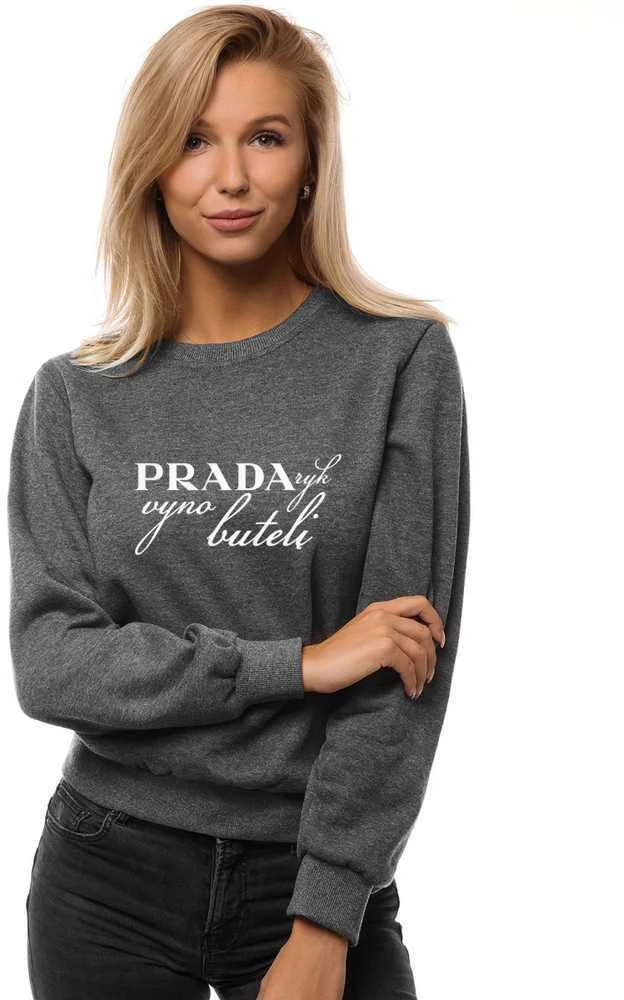 Moteriškas tamsiai pilkas džemperis Prada