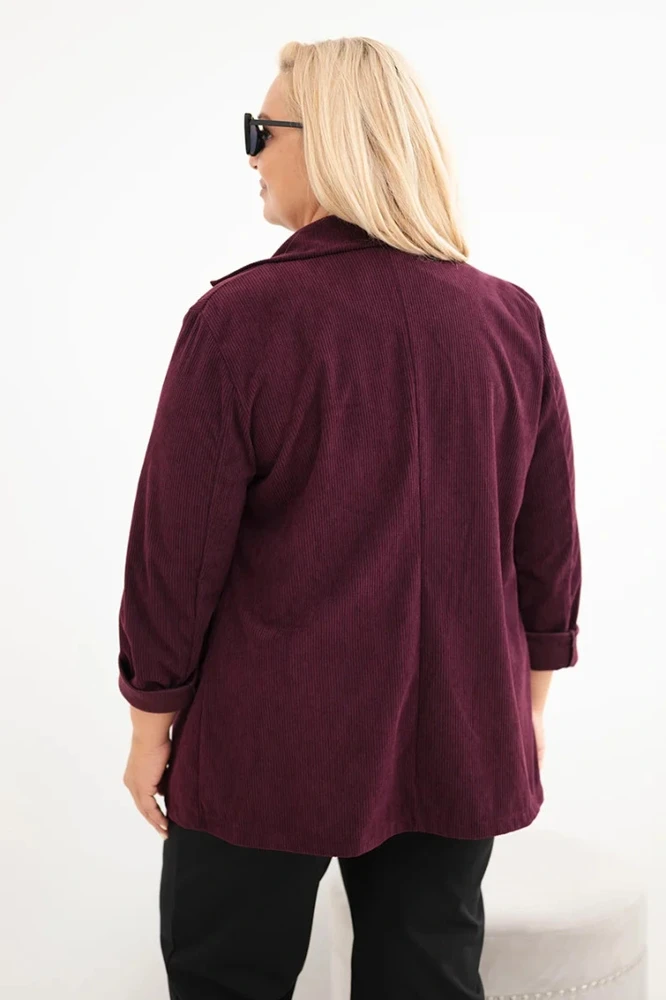 Moteriškas violetinis švarkas Velvet
