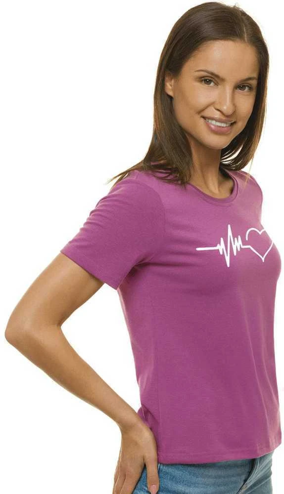 Moteriški alyviniai marškinėliai Heartbeat