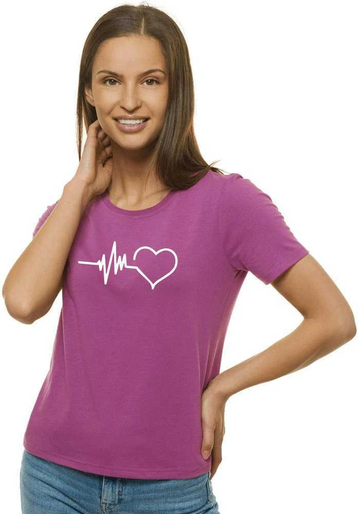Moteriški alyviniai marškinėliai Heartbeat