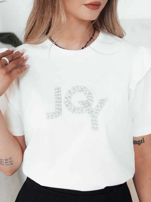 Moteriški balti marškinėliai Joy