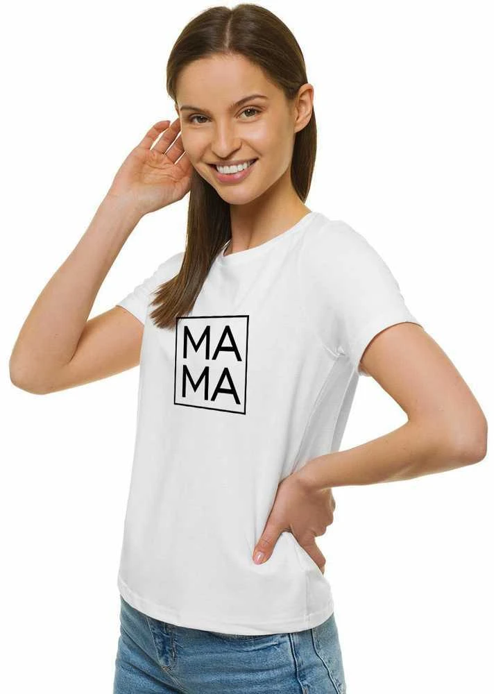 Moteriški balti marškinėliai MAMA