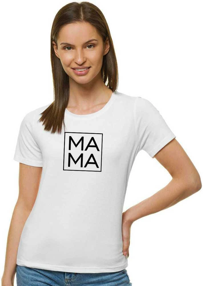 Moteriški balti marškinėliai MAMA