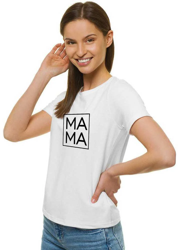Moteriški balti marškinėliai MAMA