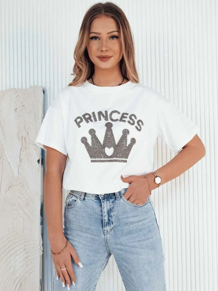 Moteriški balti marškinėliai Princess