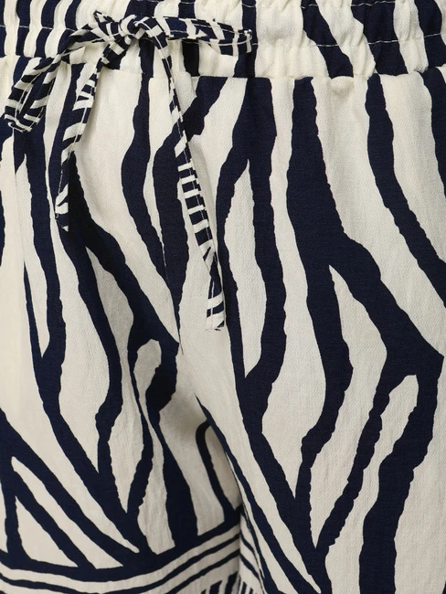 Moteriški balti/tamsiai mėlyni šortai Zebra