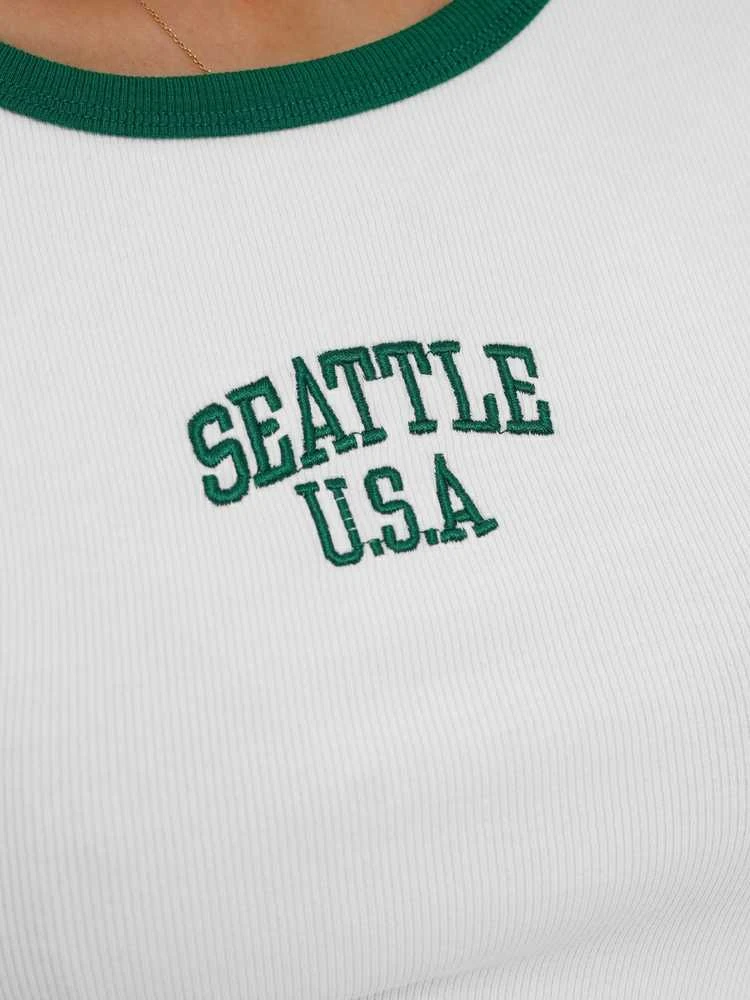 Moteriški balti/žali marškinėliai Seattle USA