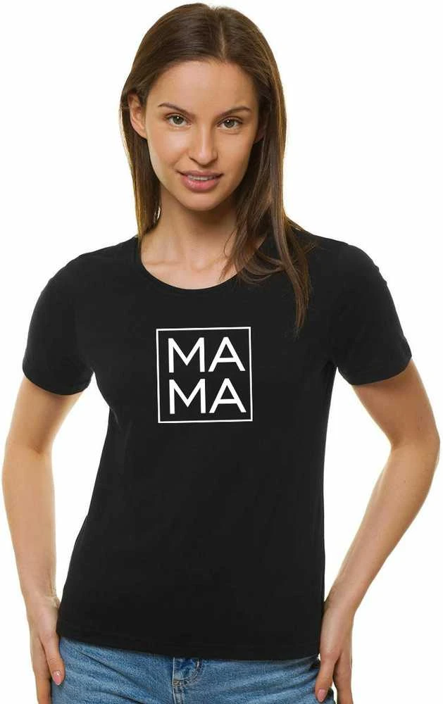 Moteriški juodi marškinėliai MAMA