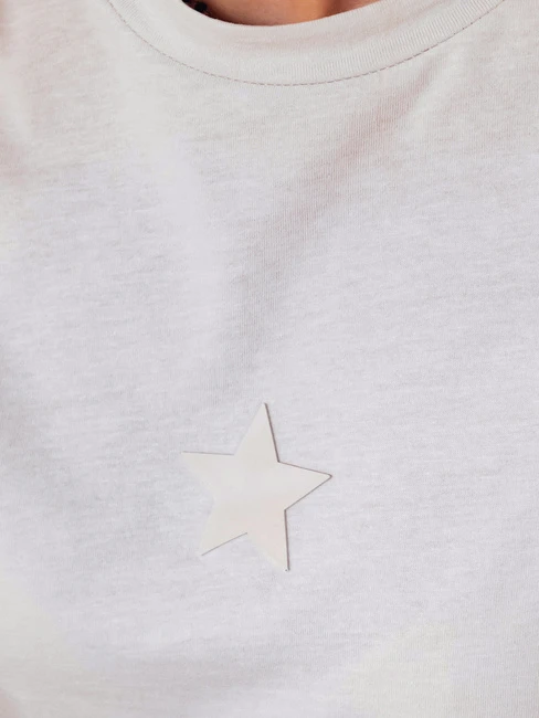 Moteriški rusvos spalvos marškinėliai Star