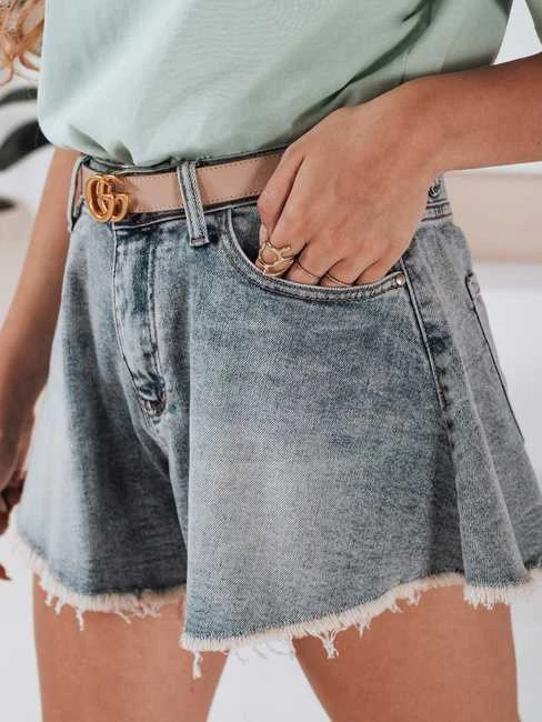 Moteriški tamsiai mėlyni džinsniai šortai Jeansglow
