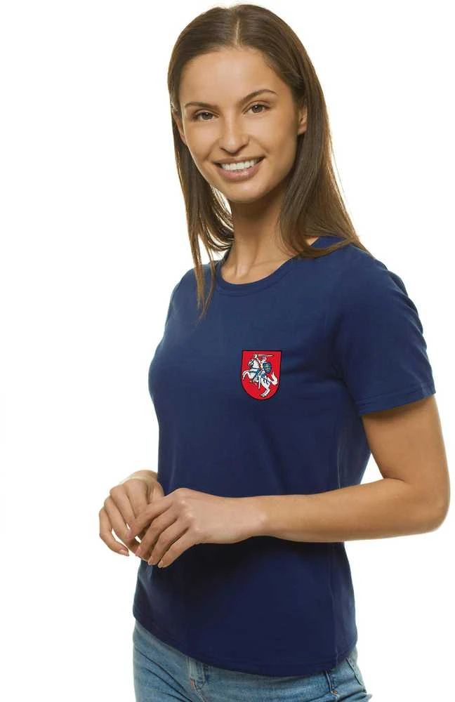 Moteriški tamsiai mėlyni marškinėliai HERBAS