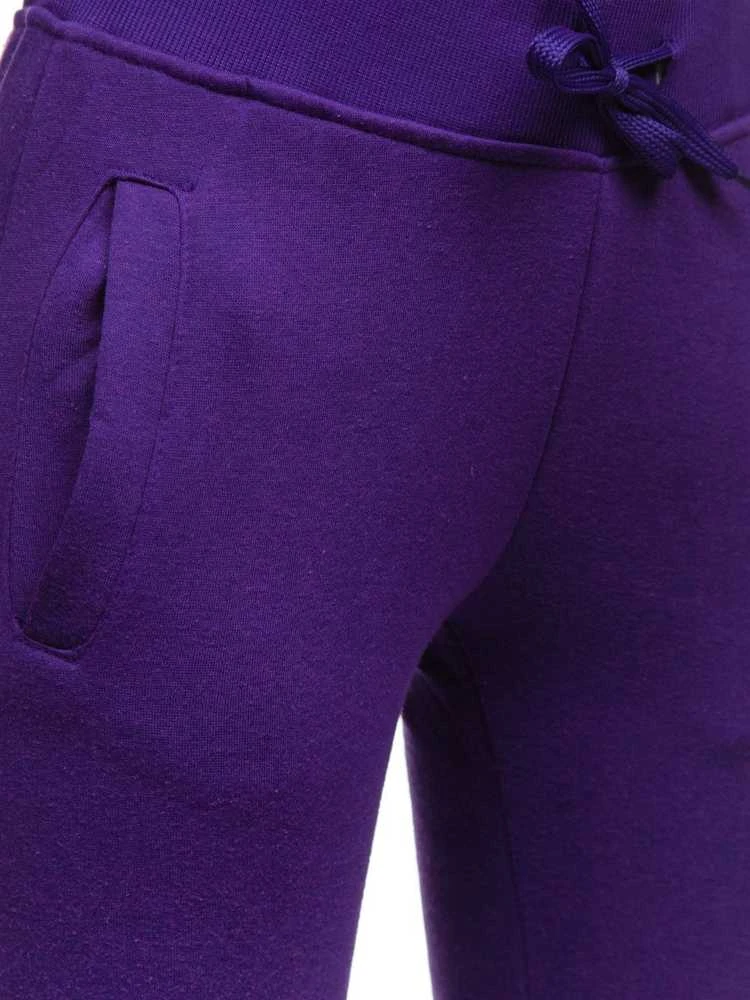 Moteriškos violetinės laisvalaikio kelnės Flor