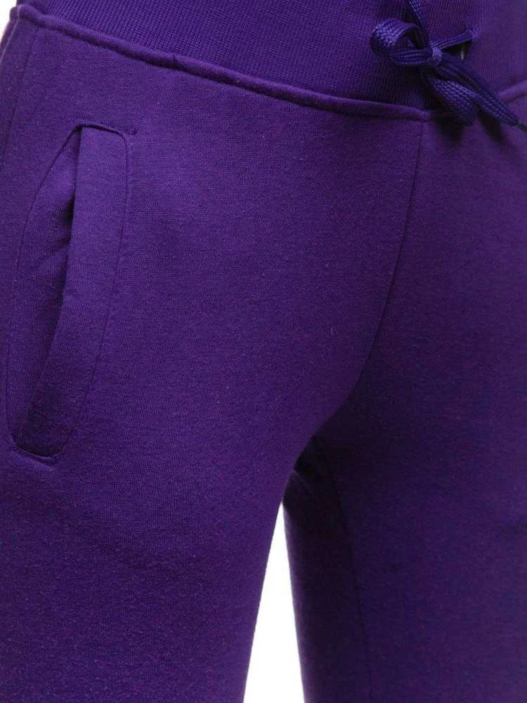 Moteriškos violetinės laisvalaikio kelnės Flor