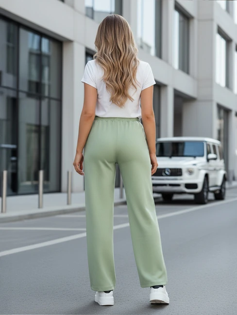 Moteriškos žalios sportinės kelnės Dress