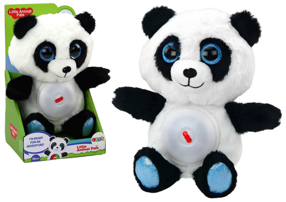 Migdukas žaislas Panda su lempute ir lopšinėmis, 30 cm