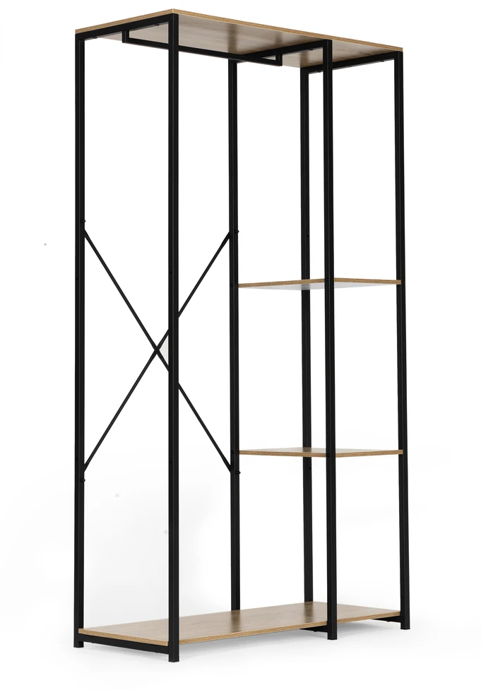 Pastatoma pakaba su lentynomis rusvos spalvos ModernHome