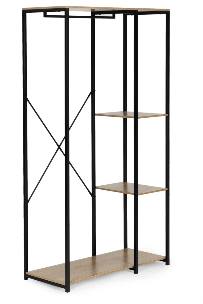 Pastatoma pakaba su lentynomis rusvos spalvos ModernHome