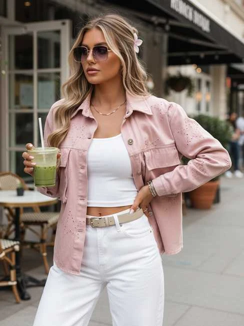 Pereinamojo sezono rožinė striukė Shine